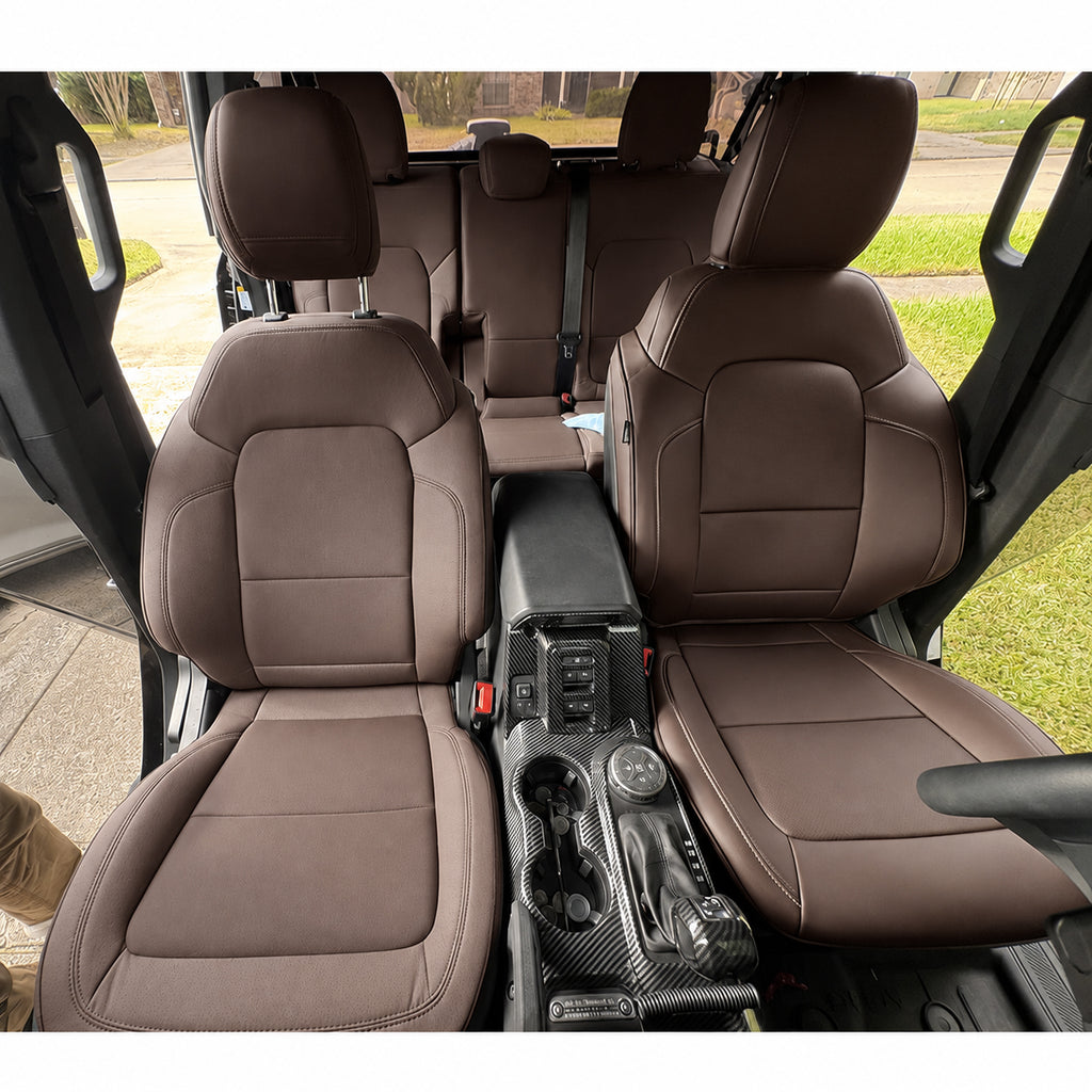 Custom Fit 2021-2026 Ford Bronco Car Seat Covers Premium Synthetic Leather