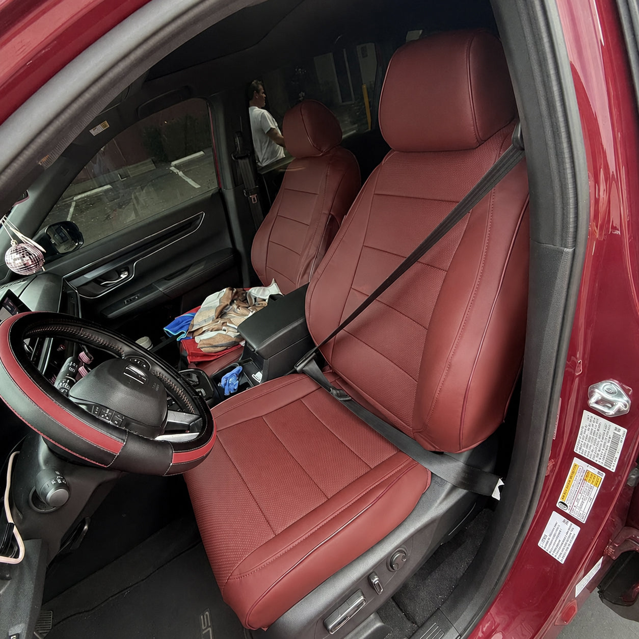 For 2023 2024 2025 2026 Honda CR-V Custom Seat Covers Premium Synthetic Leather