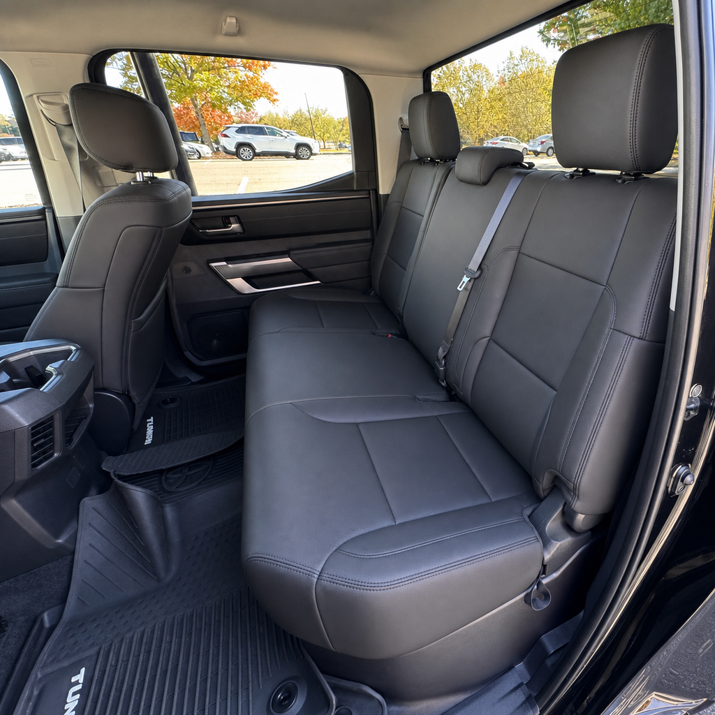 For 2022 2023 2024 2025 2026 Toyota Tundra Custom Seat Covers Premium Synthetic Leather