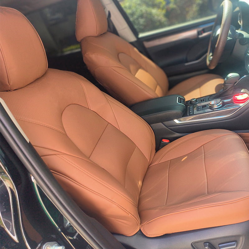 Custom Fit 2009-2026 Toyota Highlander Car Seat Covers Premium Synthetic Leather