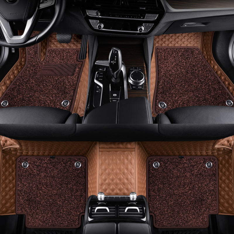 Custom Fit Car Floor Mat Double Layer Premium Synthetic leather
