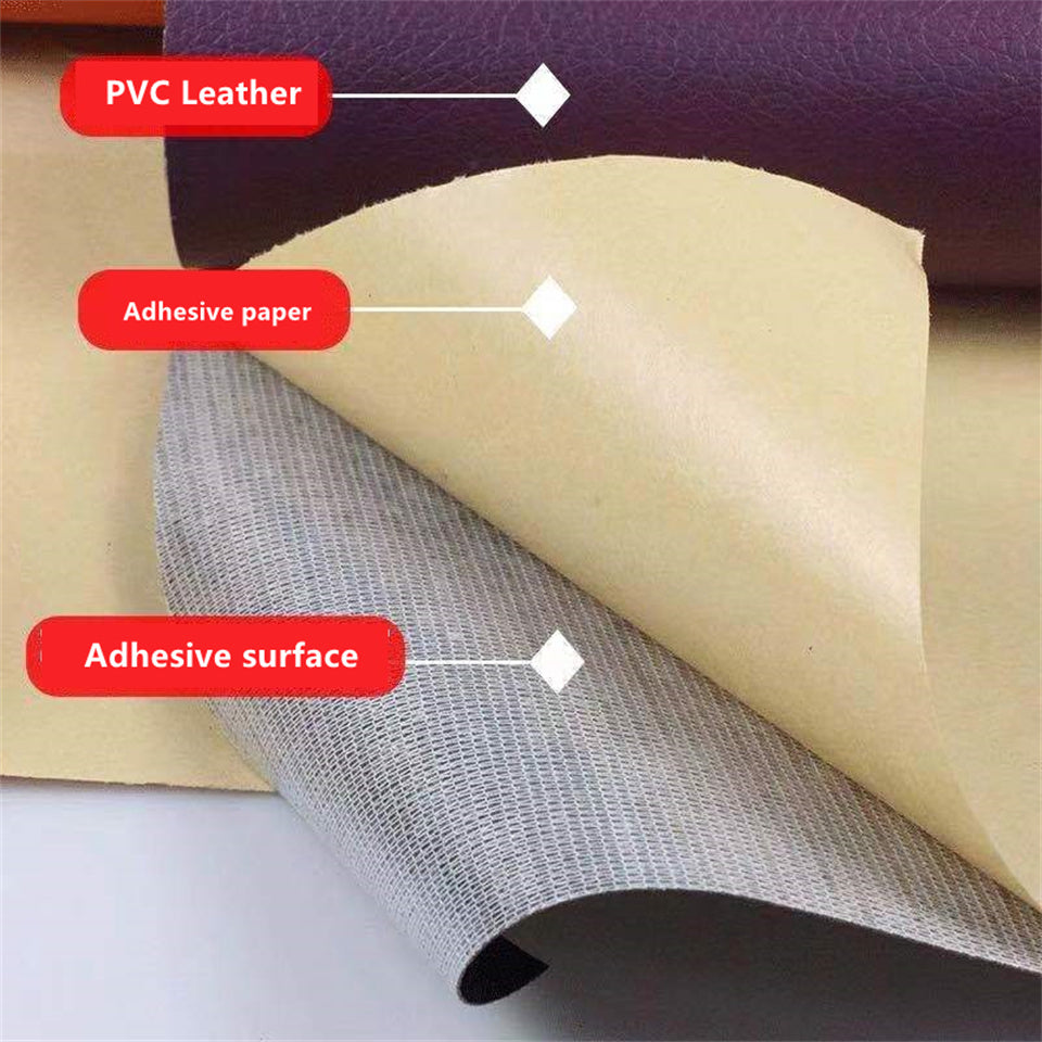 50*149cm Car Interior Upholstery Door Trim Dashboard Celling Central Armrest Repair Self-adhesive Leather Fabric 19.6 * 47.2inch