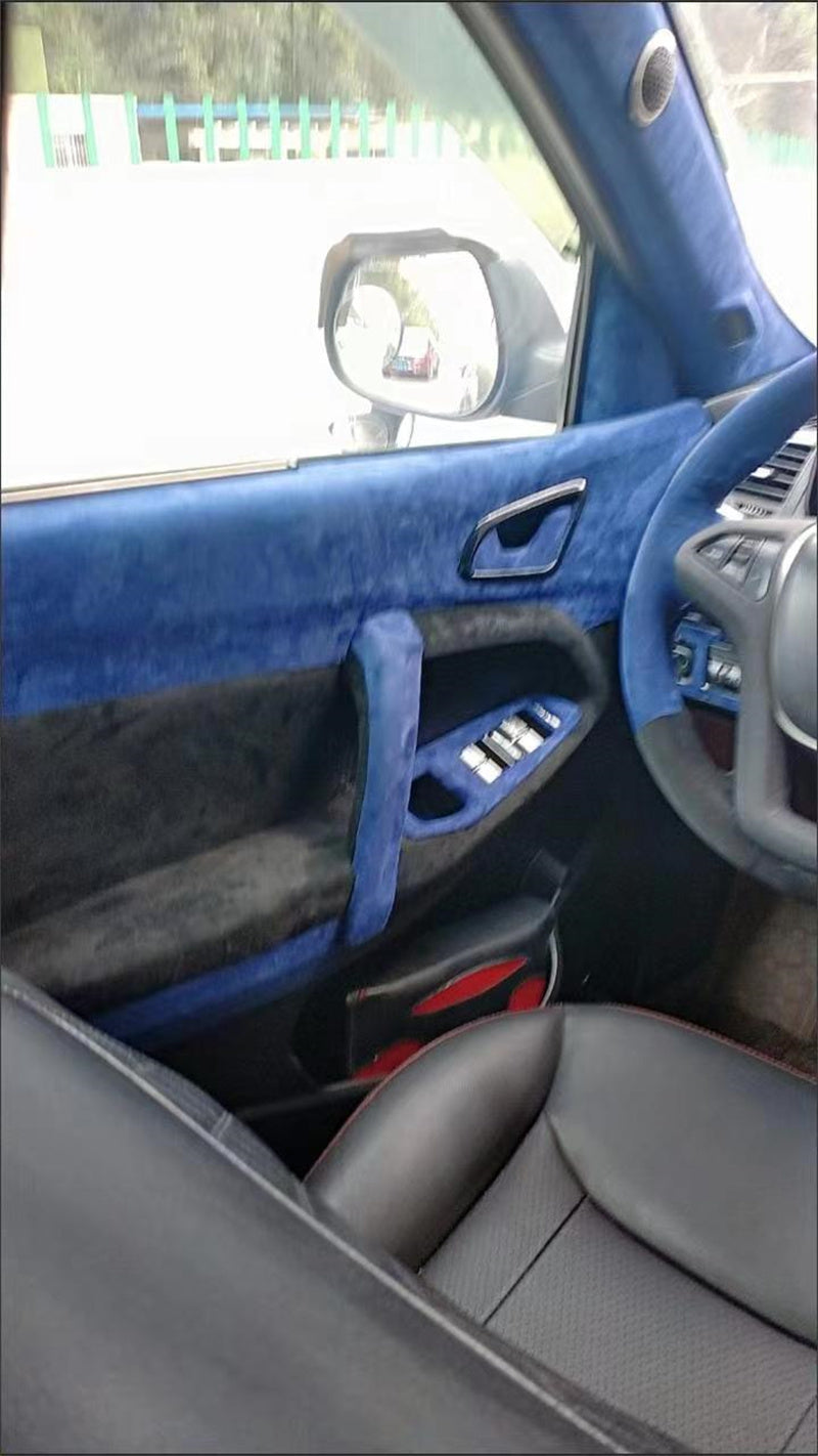 50*149cm Car Interior Upholstery Door Trim Dashboard Celling Central Armrest Repair Self-adhesive Suede Fabric 19.6 * 47.2inch
