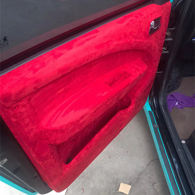 50*149cm Car Interior Upholstery Door Trim Dashboard Celling Central Armrest Repair Self-adhesive Suede Fabric 19.6 * 47.2inch