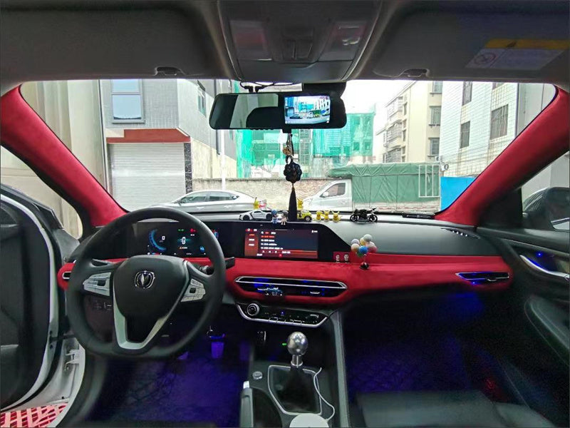 50*149cm Car Interior Upholstery Door Trim Dashboard Celling Central Armrest Repair Self-adhesive Suede Fabric 19.6 * 47.2inch