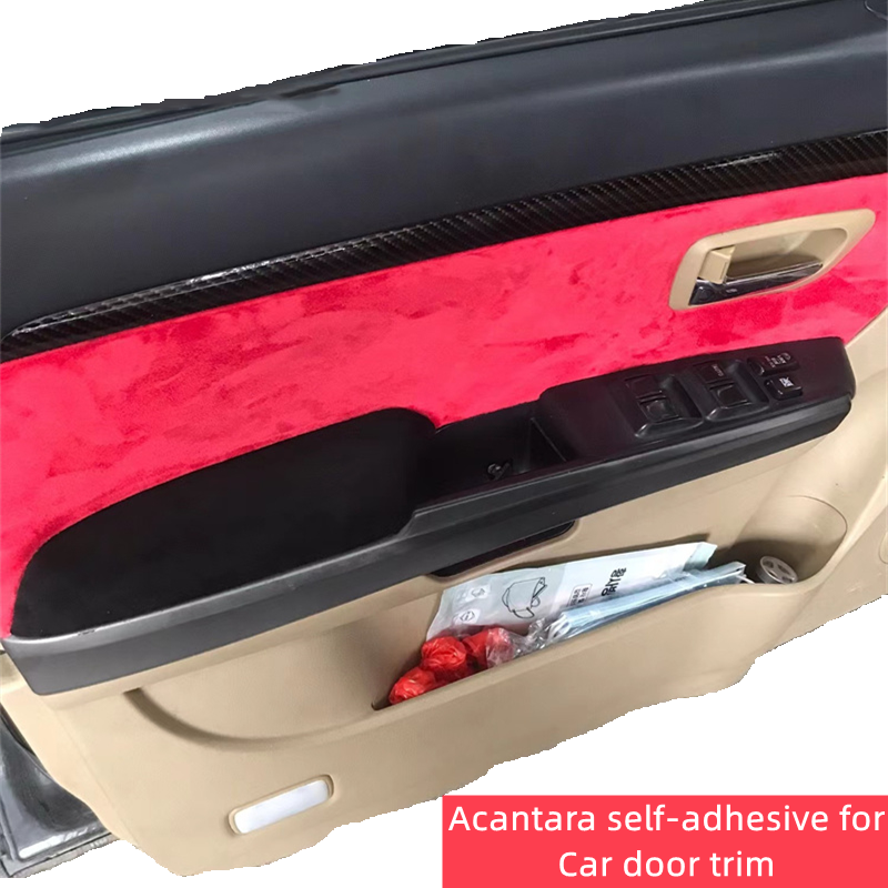 50*149cm Car Interior Upholstery Door Trim Dashboard Celling Central Armrest Repair Self-adhesive Suede Fabric 19.6 * 47.2inch