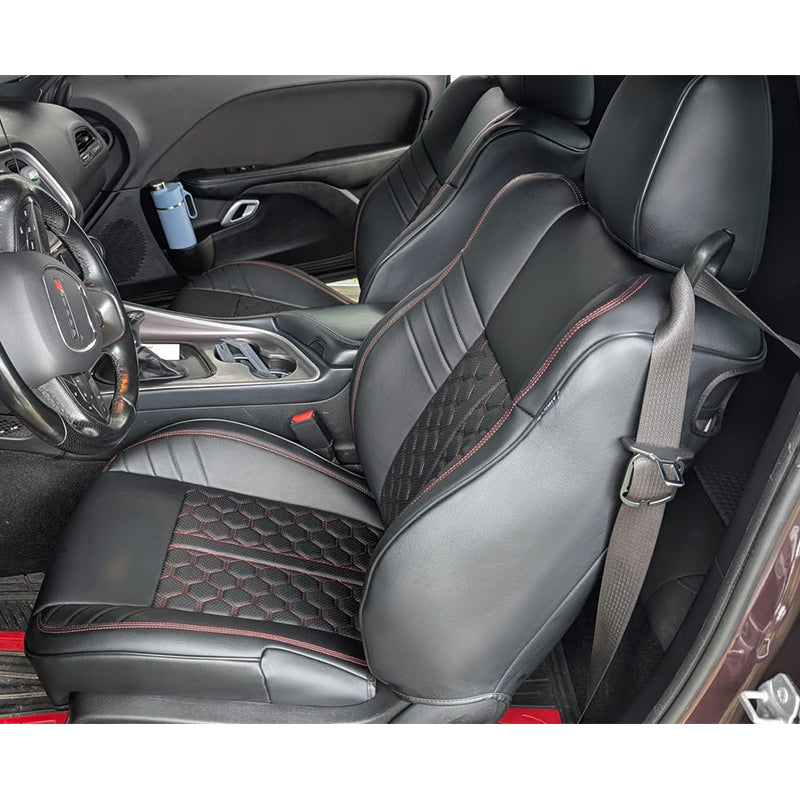 Custom Fit 2008-2014 Dodge Challenger Car Seat Covers Premium Synthetic Leather