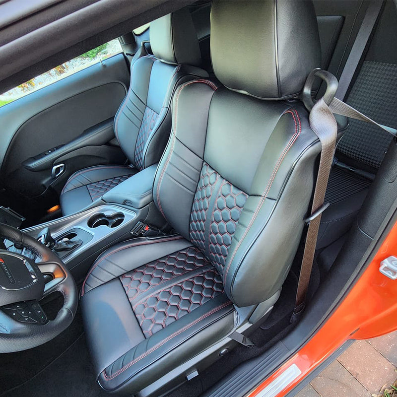 Custom Fit 2008-2014 Dodge Challenger Car Seat Covers Premium Synthetic Leather