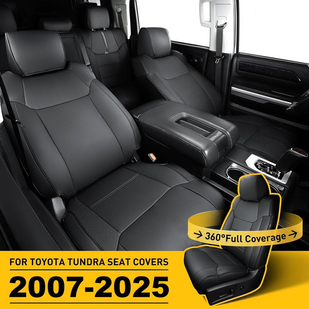 For 2007-2021 Toyota Tundra Custom Seat Covers Premium Synthetic Leather