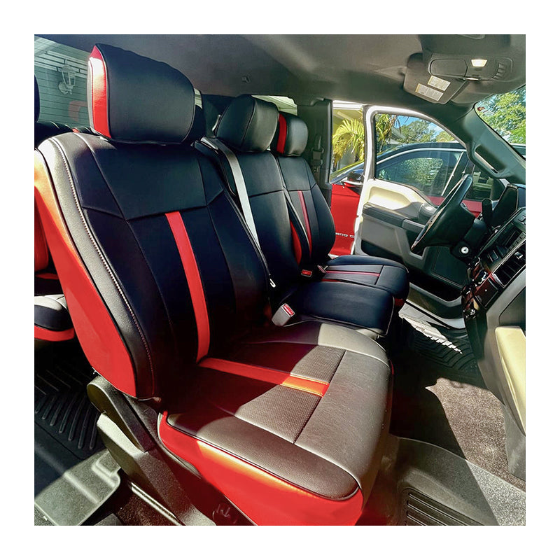 2015-2020 Ford F150 2016-2022 F-250 F-350 Custom Seat Covers Premium Synthetic Leather