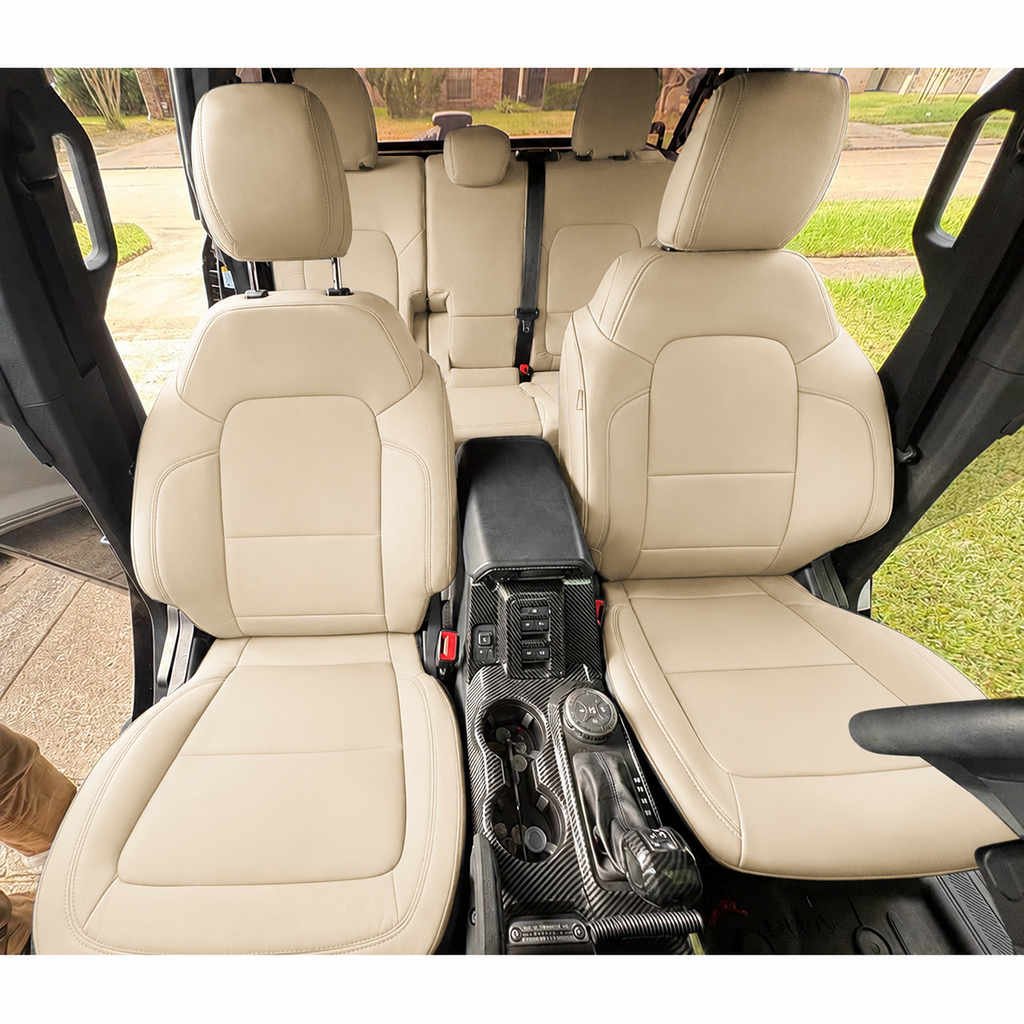 Custom Fit 2021-2026 Ford Bronco Car Seat Covers Premium Synthetic Leather