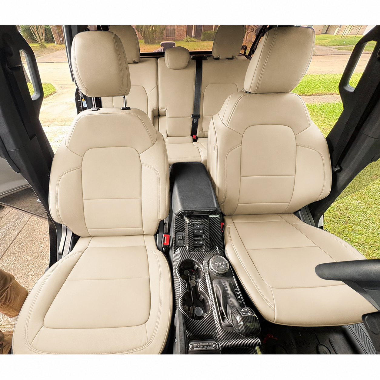 Custom Fit 2021-2026 Ford Bronco Car Seat Covers Premium Synthetic Leather