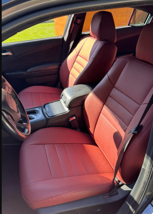Custom Fit Dodge Charger Hexagonal Honeycomb Car Seat Covers Premium Synthetic Leather