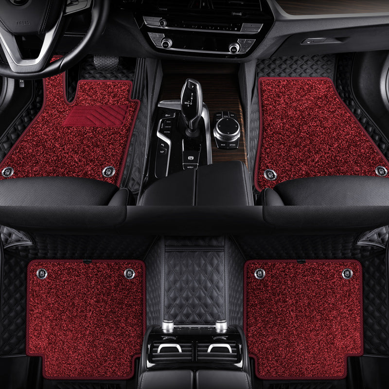 Custom Fit Car Floor Mat Double Layer Premium Synthetic leather