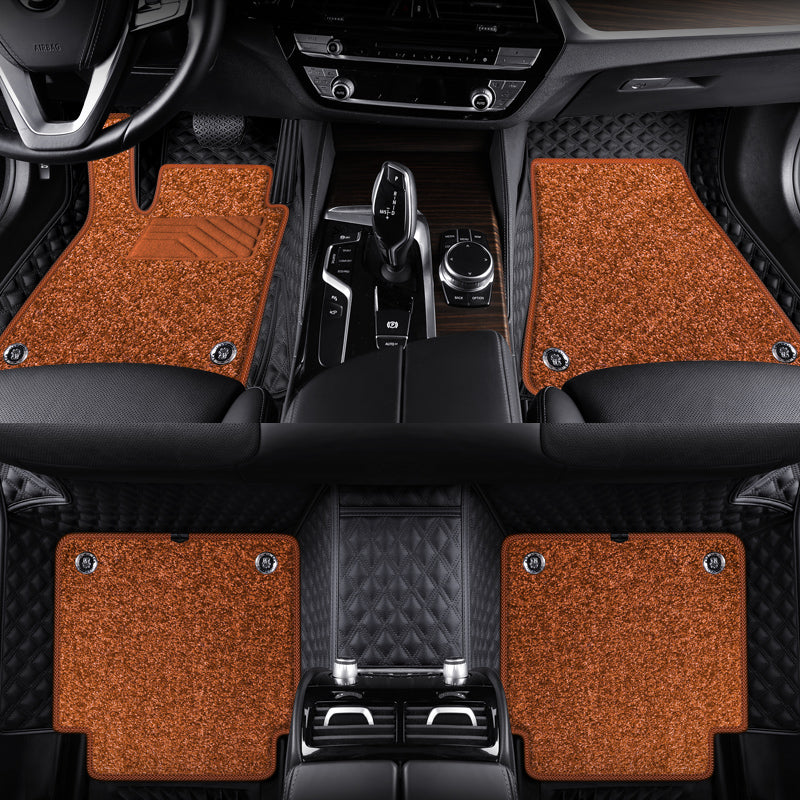 Custom Fit Car Floor Mat Double Layer Premium Synthetic leather