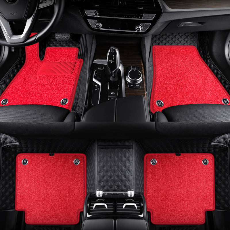 Custom Fit Car Floor Mat Double Layer Premium Synthetic leather
