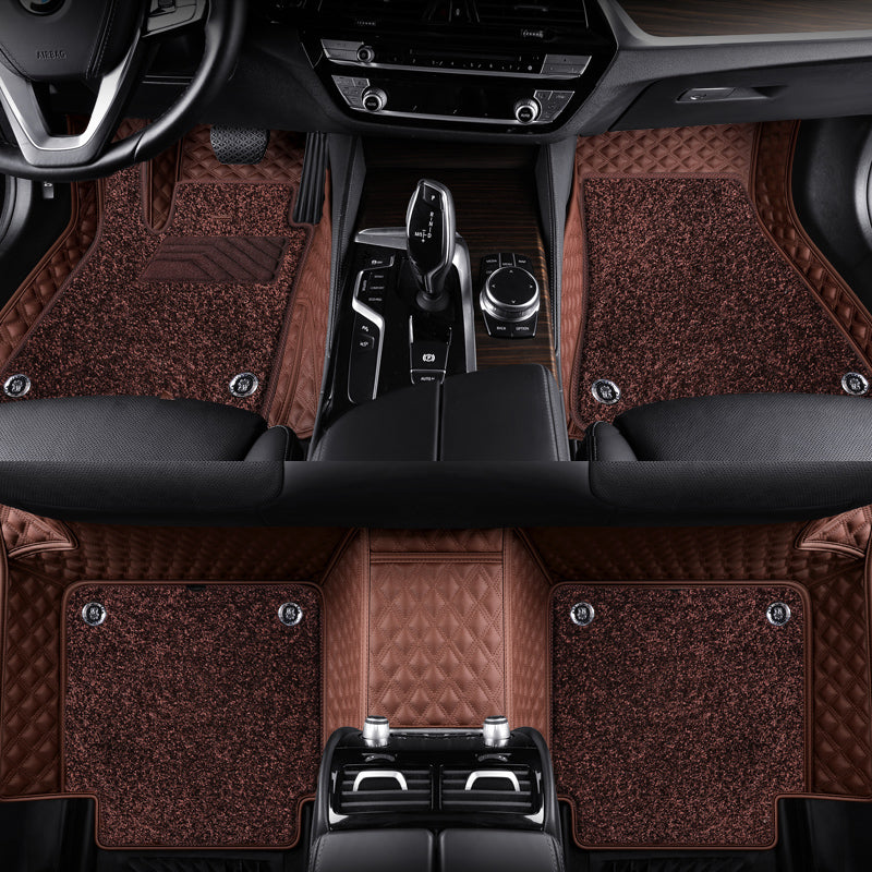 Custom Fit Car Floor Mat Double Layer Premium Synthetic leather