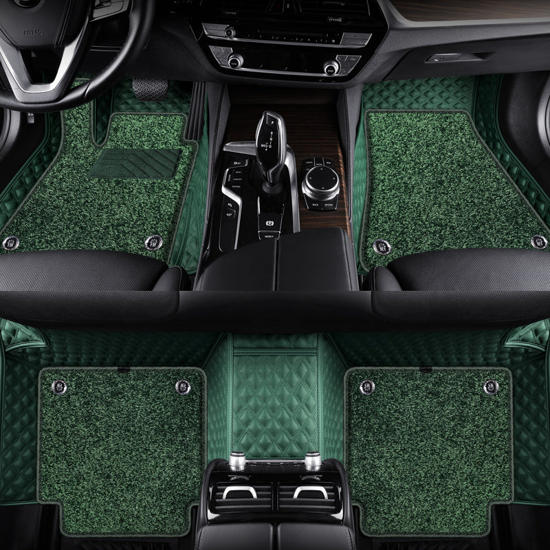 Custom Fit Car Floor Mat Double Layer Premium Synthetic leather