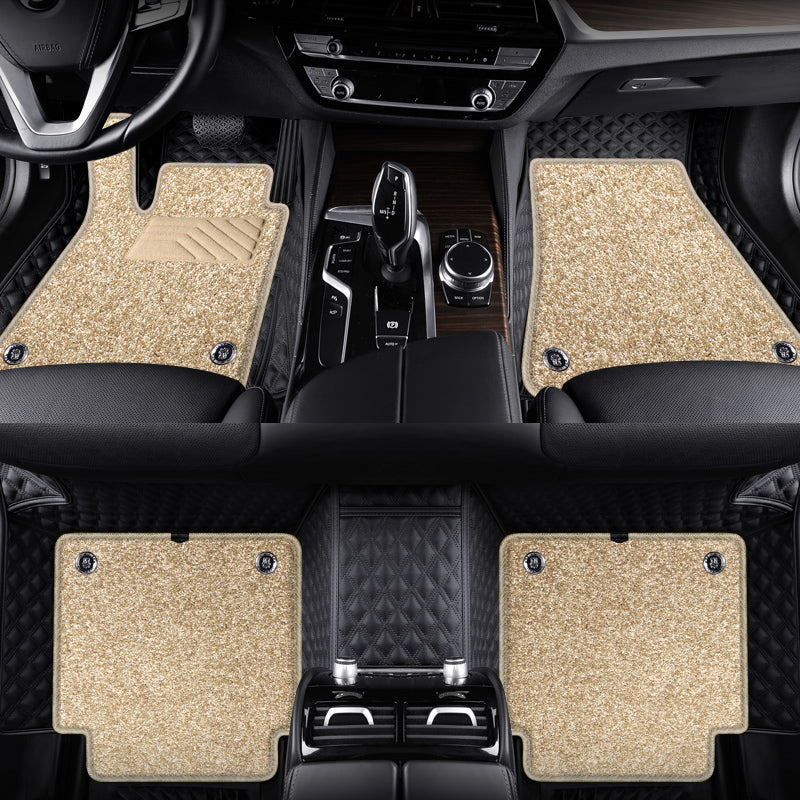 Custom Fit Car Floor Mat Double Layer Premium Synthetic leather