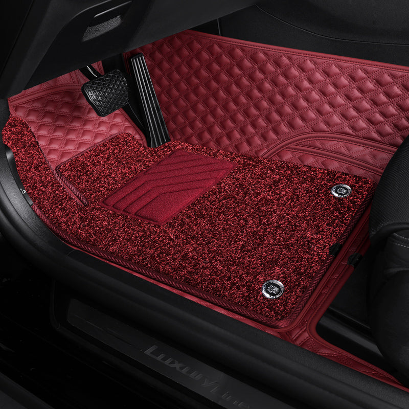 Custom Fit Car Floor Mat Double Layer Premium Synthetic leather
