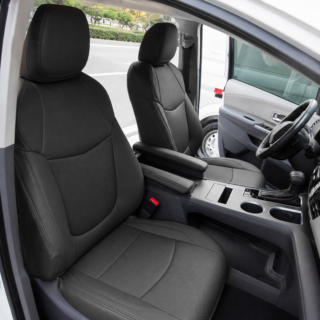 Custom Fit 2011-2026 Toyota Sienna Car Seat Covers Premium Synthetic Leather