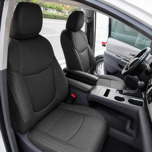 Custom Fit 2011-2026 Toyota Sienna Car Seat Covers Premium Synthetic Leather