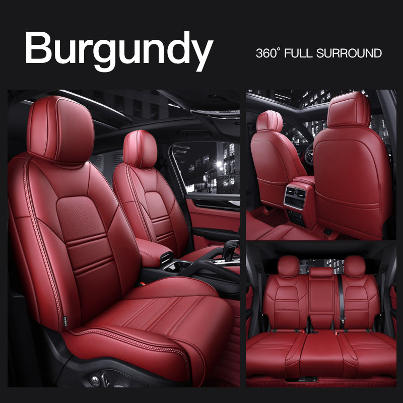 Custom Fit for Porsche Cayenne Macan Panamera Car Seat Covers Premium Synthetic leather