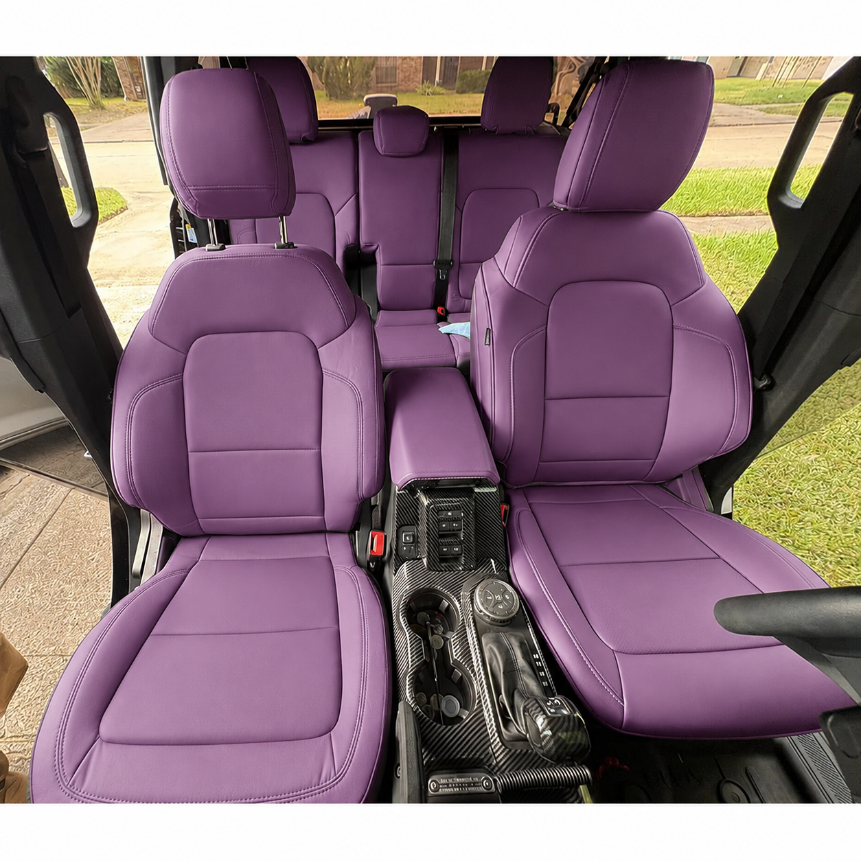 Custom Fit 2021-2026 Ford Bronco Car Seat Covers Premium Synthetic Leather