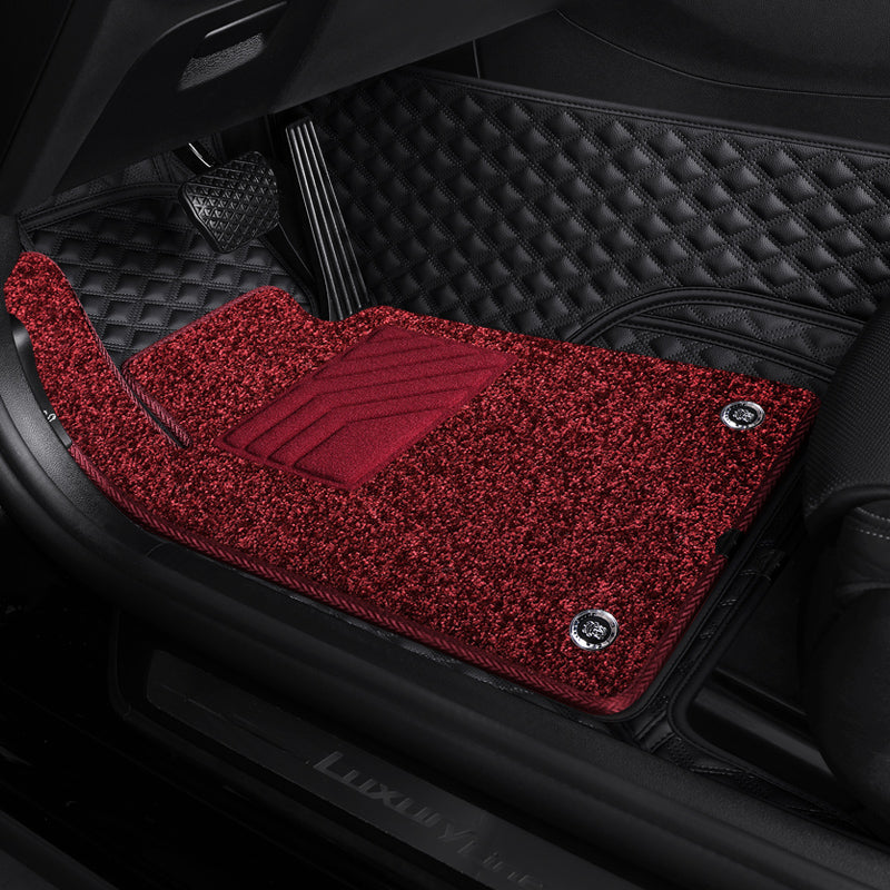 Custom Fit Car Floor Mat Double Layer Premium Synthetic leather