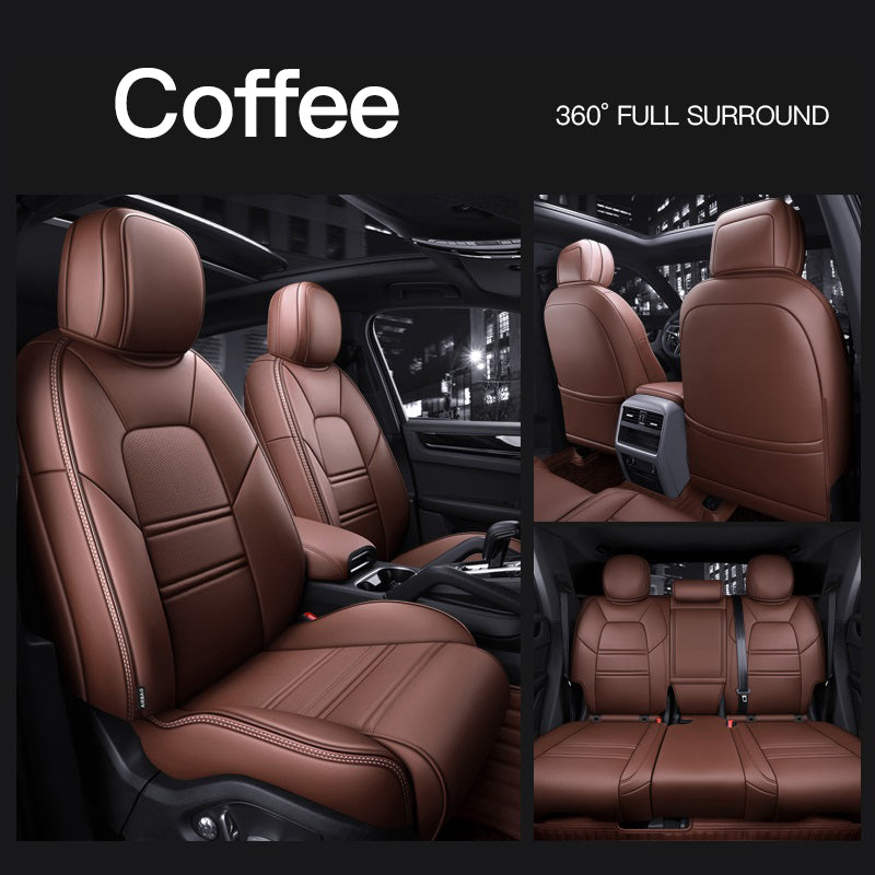 Custom Fit for Porsche Cayenne Macan Panamera Car Seat Covers Premium Synthetic leather