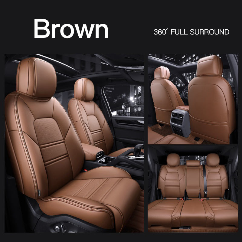 Custom Fit for Porsche Cayenne Macan Panamera Car Seat Covers Premium Synthetic leather