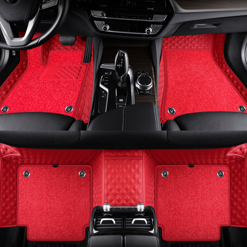 Custom Fit Car Floor Mat Double Layer Premium Synthetic leather
