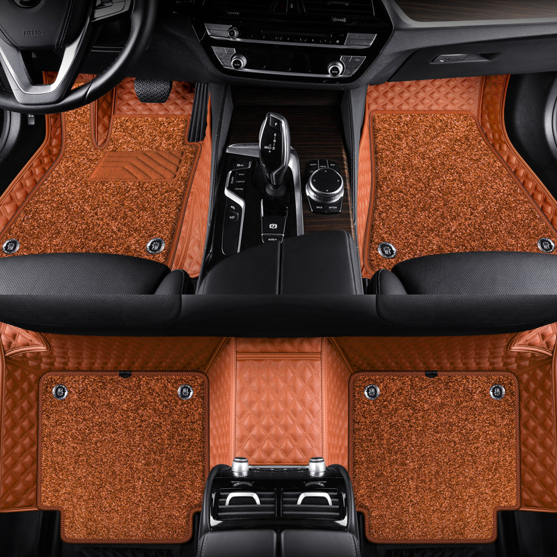 Custom Fit Car Floor Mat Double Layer Premium Synthetic leather