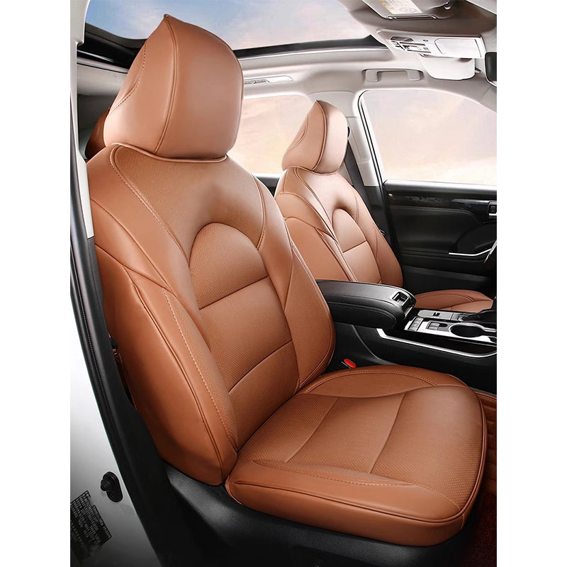 Custom Fit 2009-2026 Toyota Highlander Car Seat Covers Premium Synthetic Leather