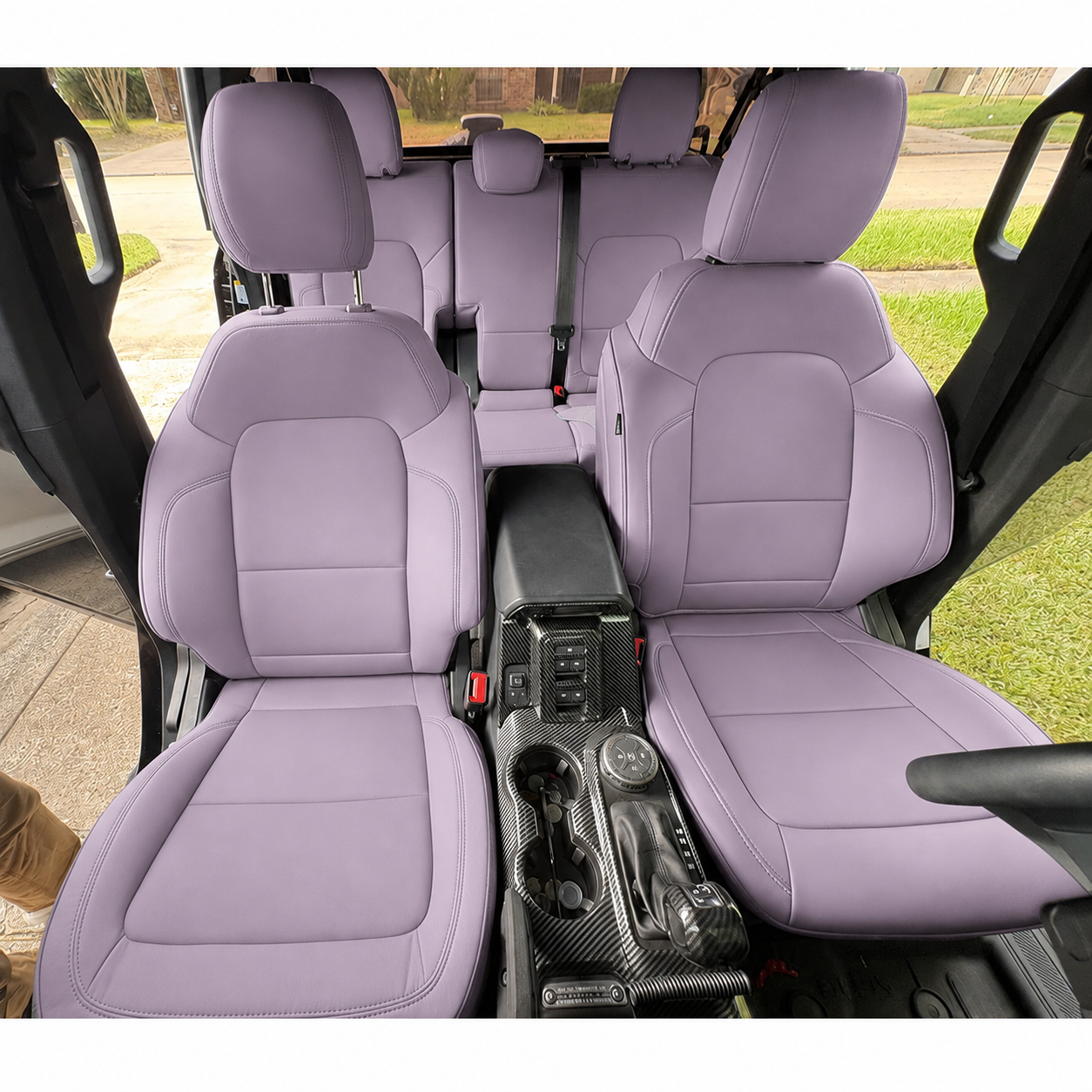 Custom Fit 2021-2026 Ford Bronco Car Seat Covers Premium Synthetic Leather