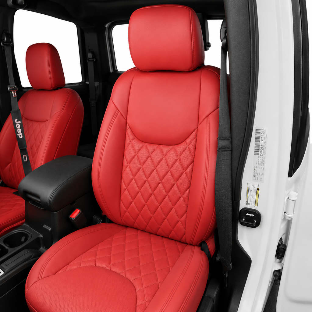 Custom Fit 2007-2026 Jeep Wrangler Car Seat Covers Premuim Synthetic Leather