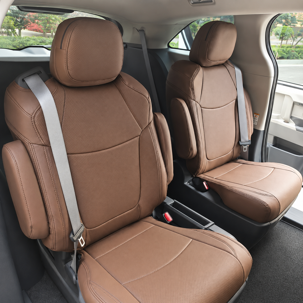 Custom Fit 2011-2026 Toyota Sienna Car Seat Covers Premium Synthetic Leather