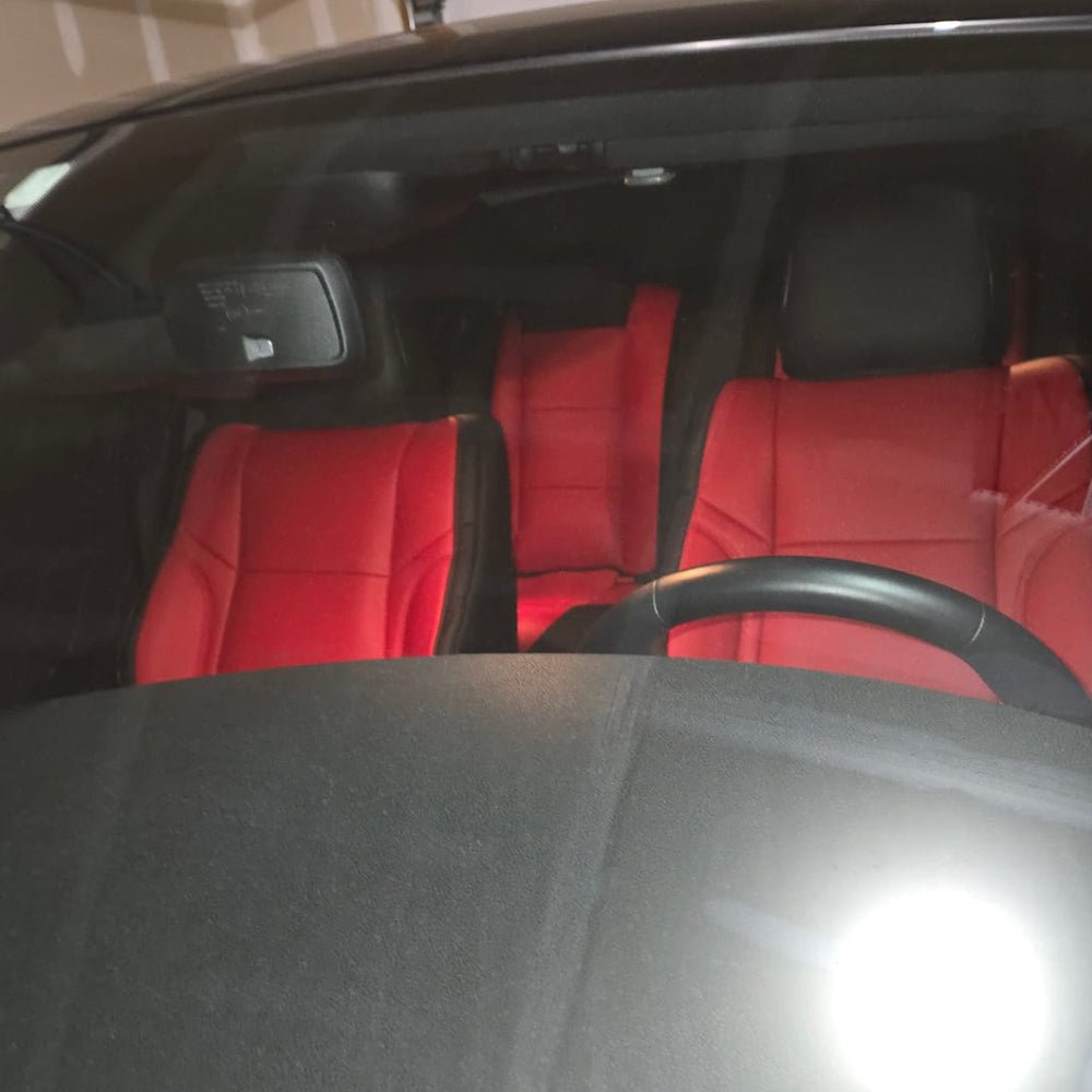 Custom Fit Dodge Charger Hexagonal Honeycomb Car Seat Covers Premium Synthetic Leather