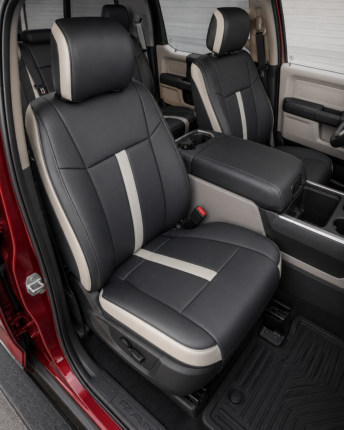 2015-2020 Ford F150 2016-2022 F-250 F-350 Custom Seat Covers Premium Synthetic Leather