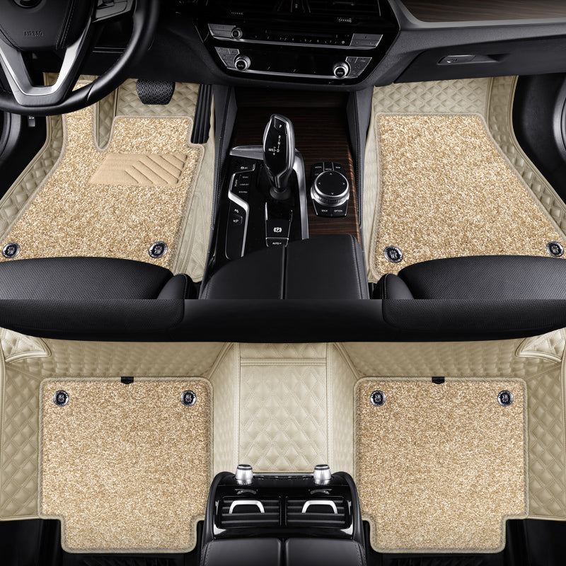 Custom Fit Car Floor Mat Double Layer Premium Synthetic leather