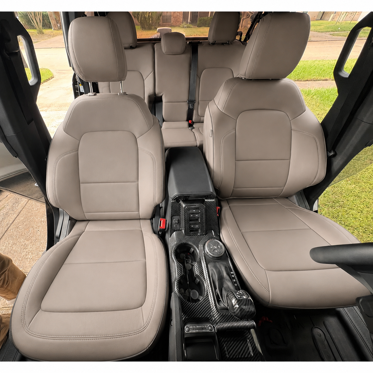 Custom Fit 2021-2026 Ford Bronco Car Seat Covers Premium Synthetic Leather
