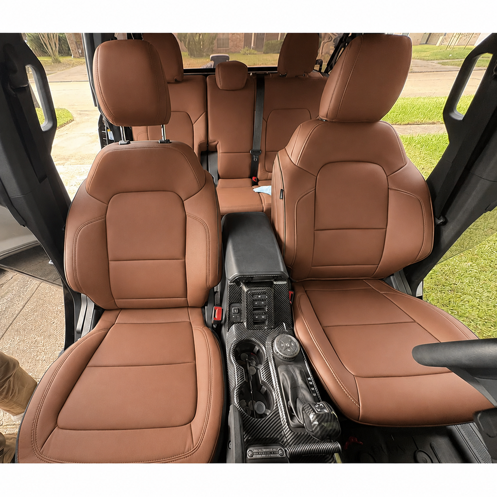 Custom Fit 2021-2026 Ford Bronco Car Seat Covers Premium Synthetic Leather