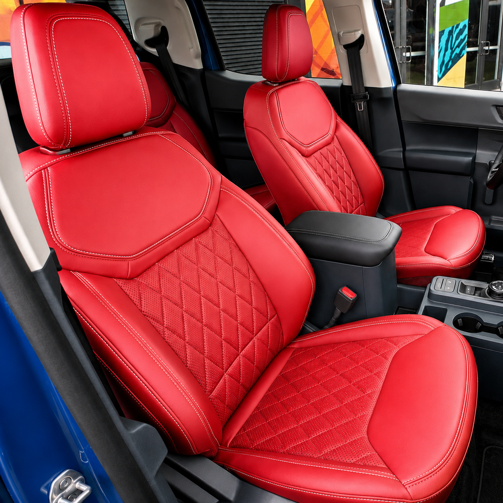 Custom Fit 2022-2026 Ford Maverick Car Seat Covers Premium Synthetic Leather