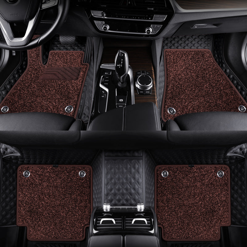 Custom Fit Car Floor Mat Double Layer Premium Synthetic leather