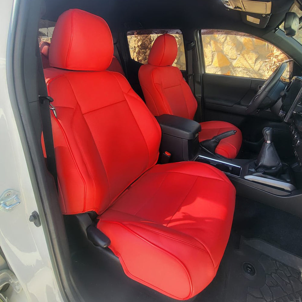 For 2001-2023 Toyota Tacoma Custom Seat Covers Premium Synthetic Leather