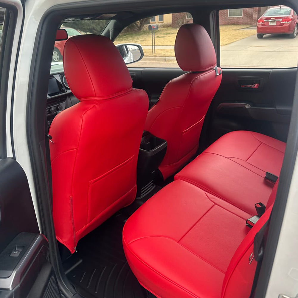 For 2024 2025 2026 Toyota Tacoma Custom Seat Covers Premium Synthetic Leather